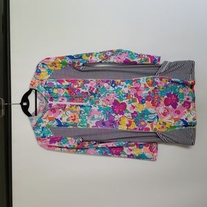 Anne Cole Cover Up Stripes and Floral Size Large